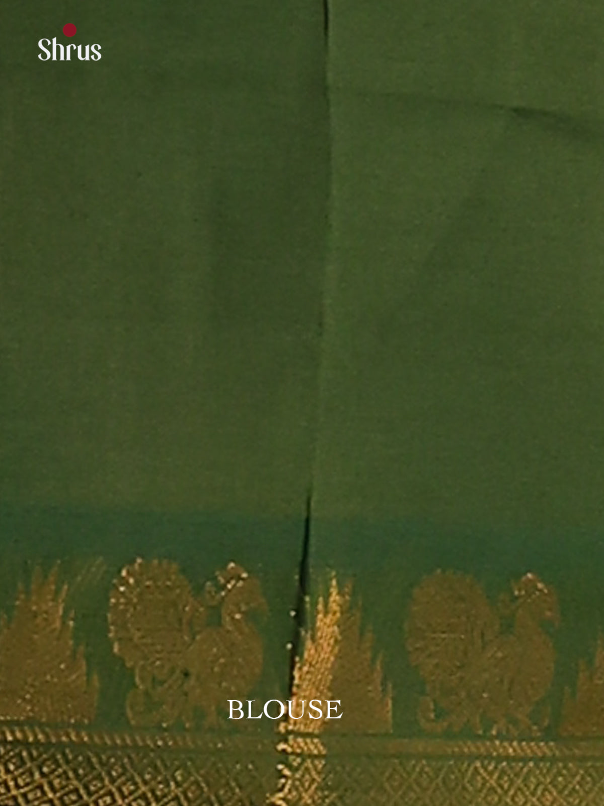 Peach with Green- Silkcotton-halfpure Saree - Shop on Shrus.com