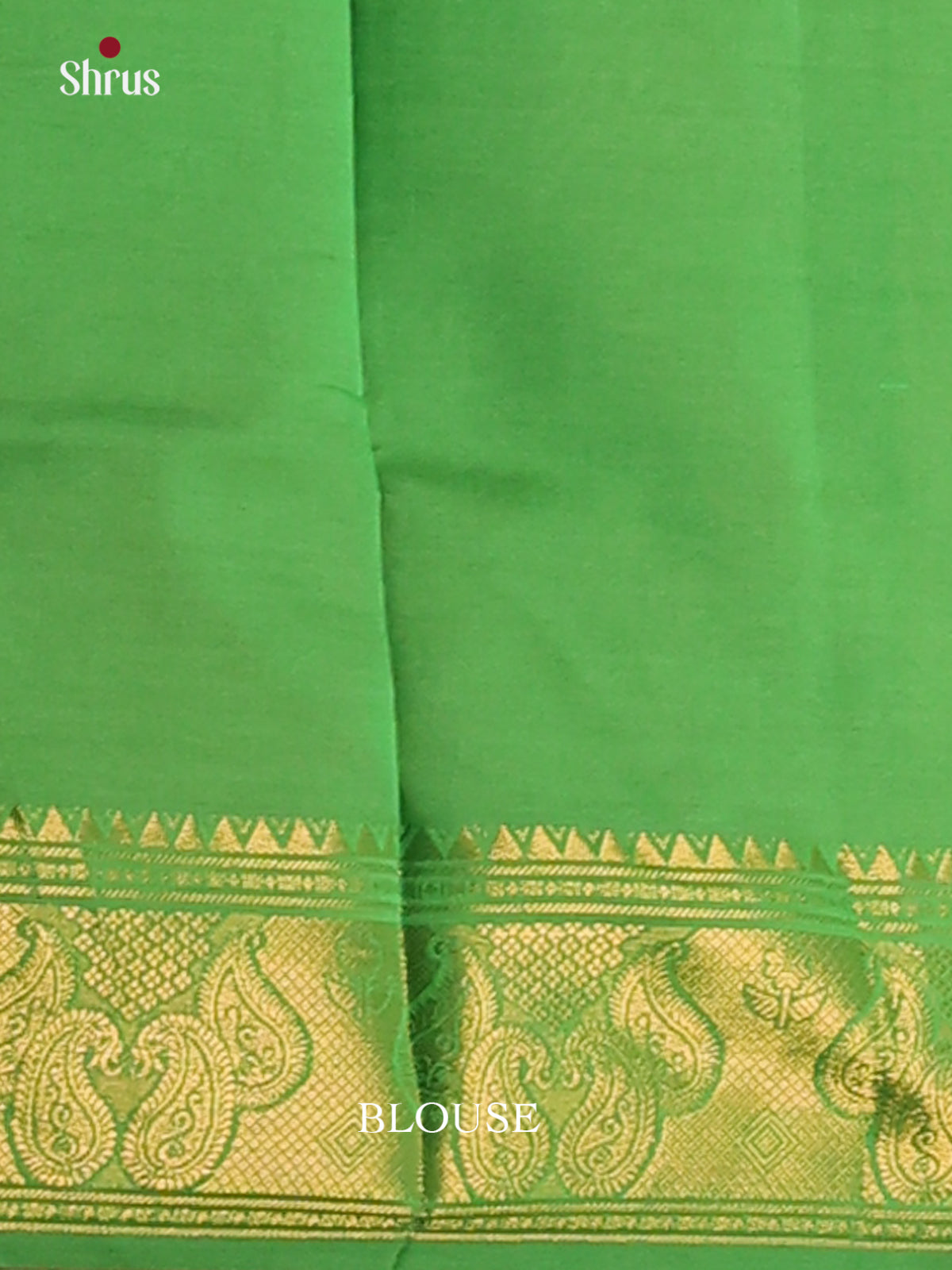 Red with Green - Silkcotton-halfpure Saree - Shop on Shrus.com