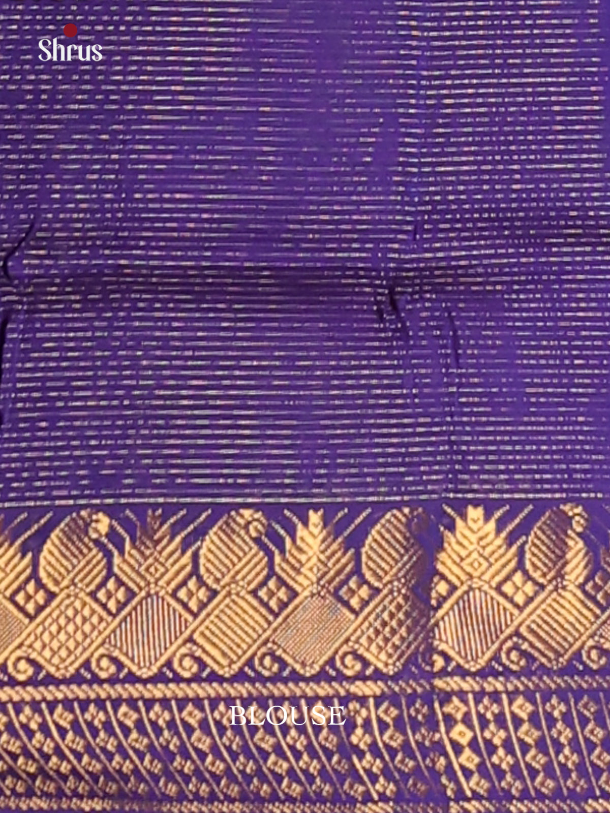Purple with Blue - Silkcotton-halfpure Saree - Shop on Shrus.com
