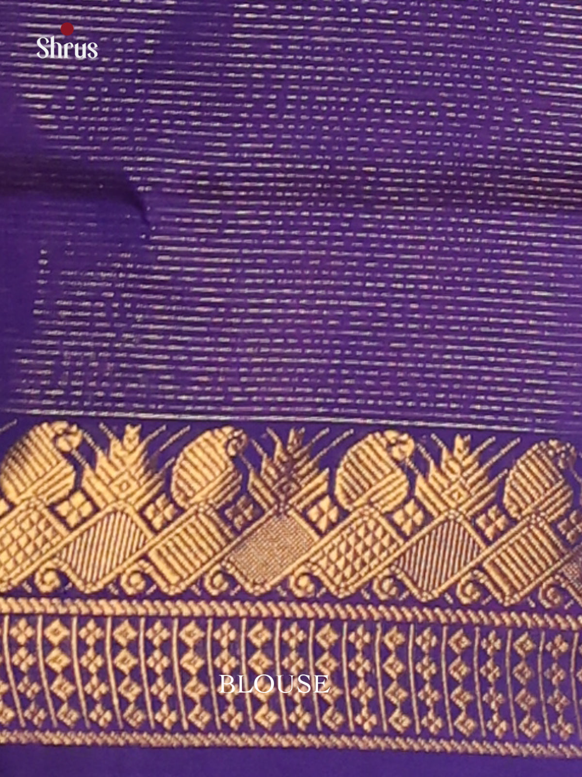 Onion Peel & Blue- Silkcotton-halfpure Saree - Shop on Shrus.com