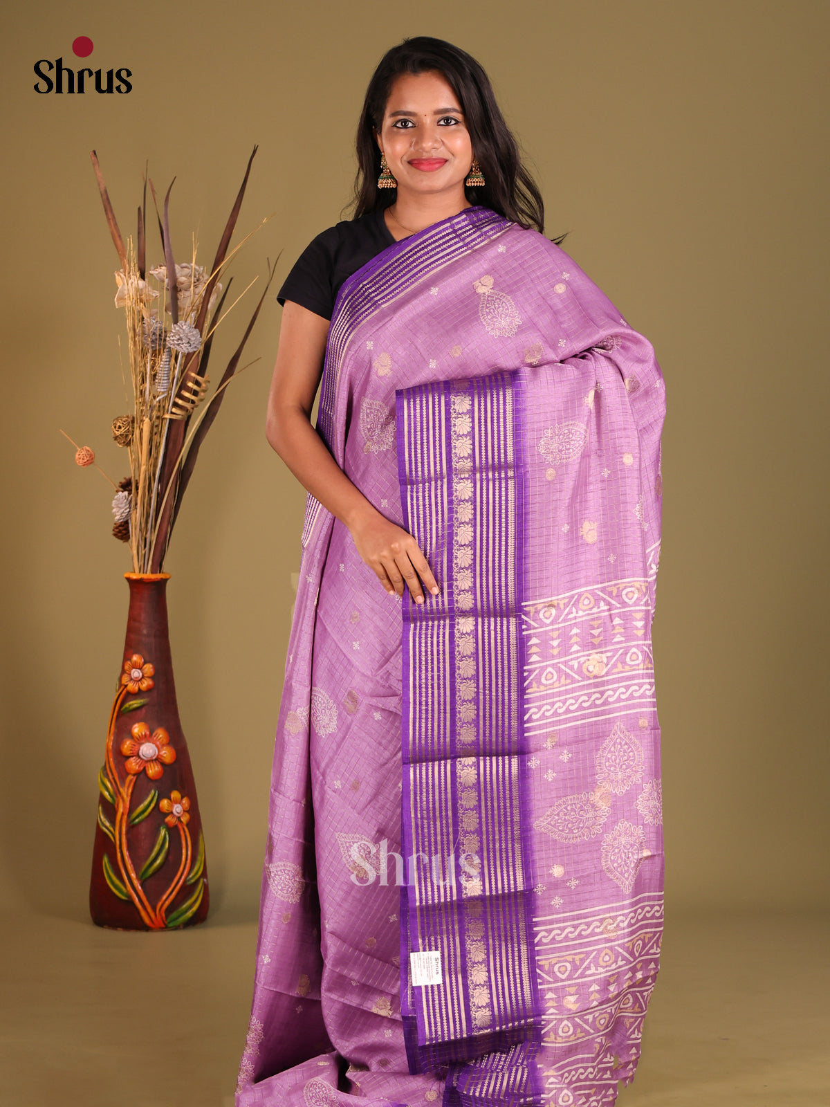 DES09152 - Cottonl Saree - Shop on Shrus.com