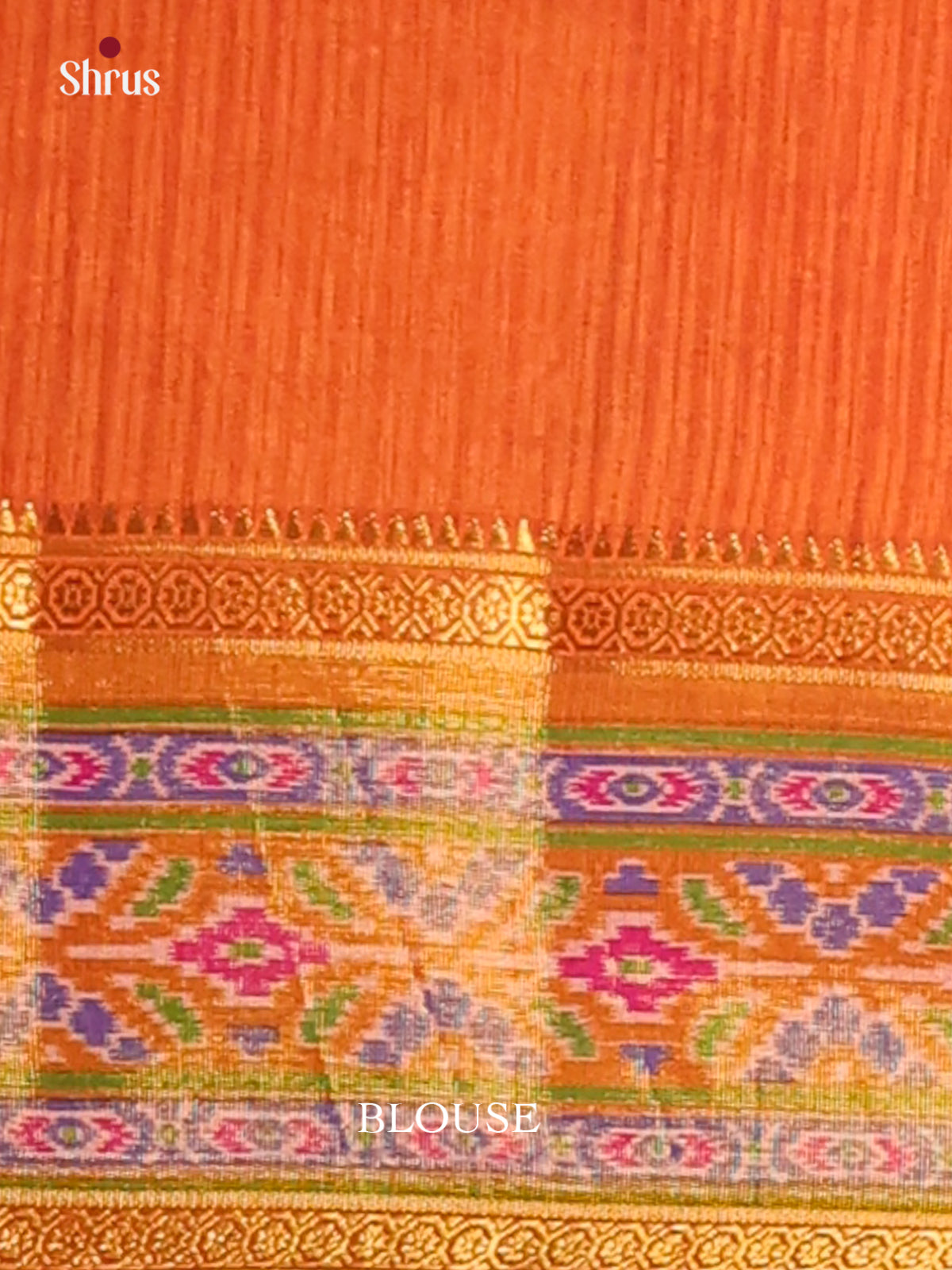 Pink with Orange - Semi Patola Saree - Shop on Shrus.com
