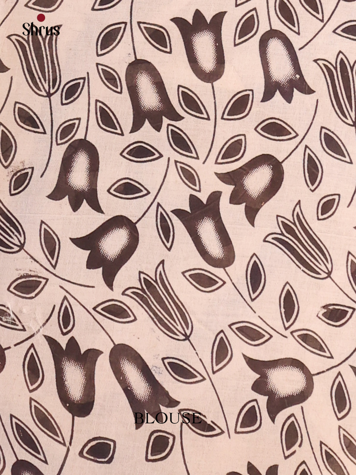 Blue & Cream - kalamkari-cotton Saree - Shop on Shrus.com