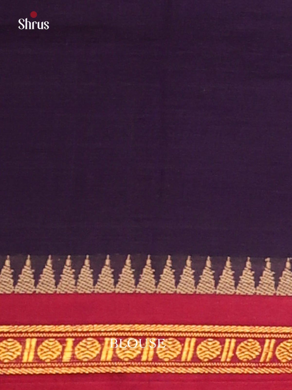 Violet with Maroon - Narayanpet Cotton Saree - Shop on Shrus.com