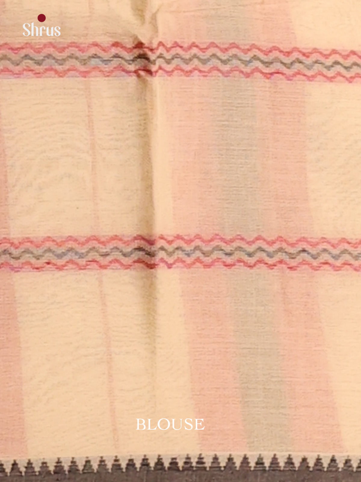 Cream & Black - Narayanpet Cotton Saree - Shop on Shrus.com