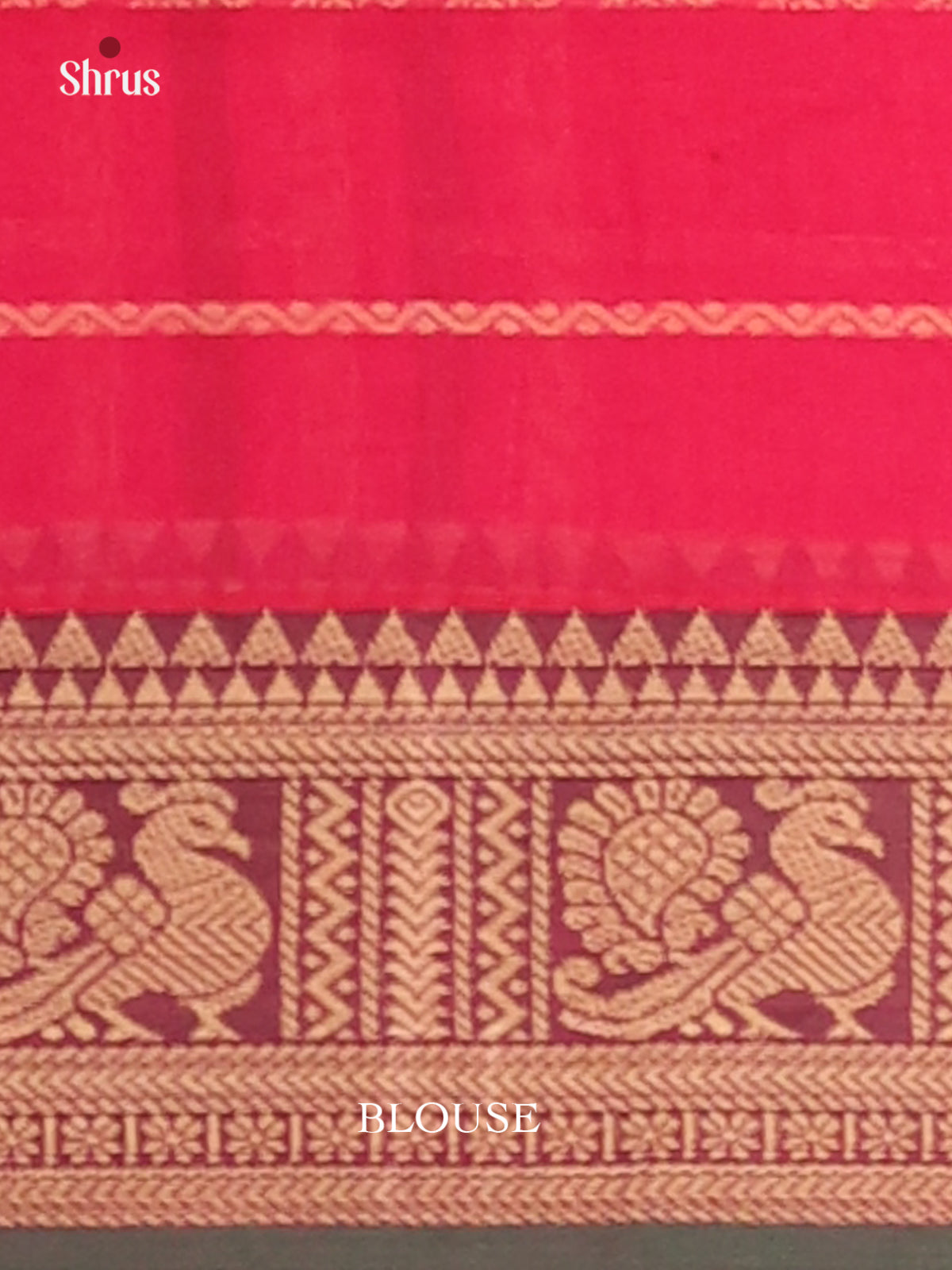 Pink with Green - Narayanpet Cotton Saree - Shop on Shrus.com