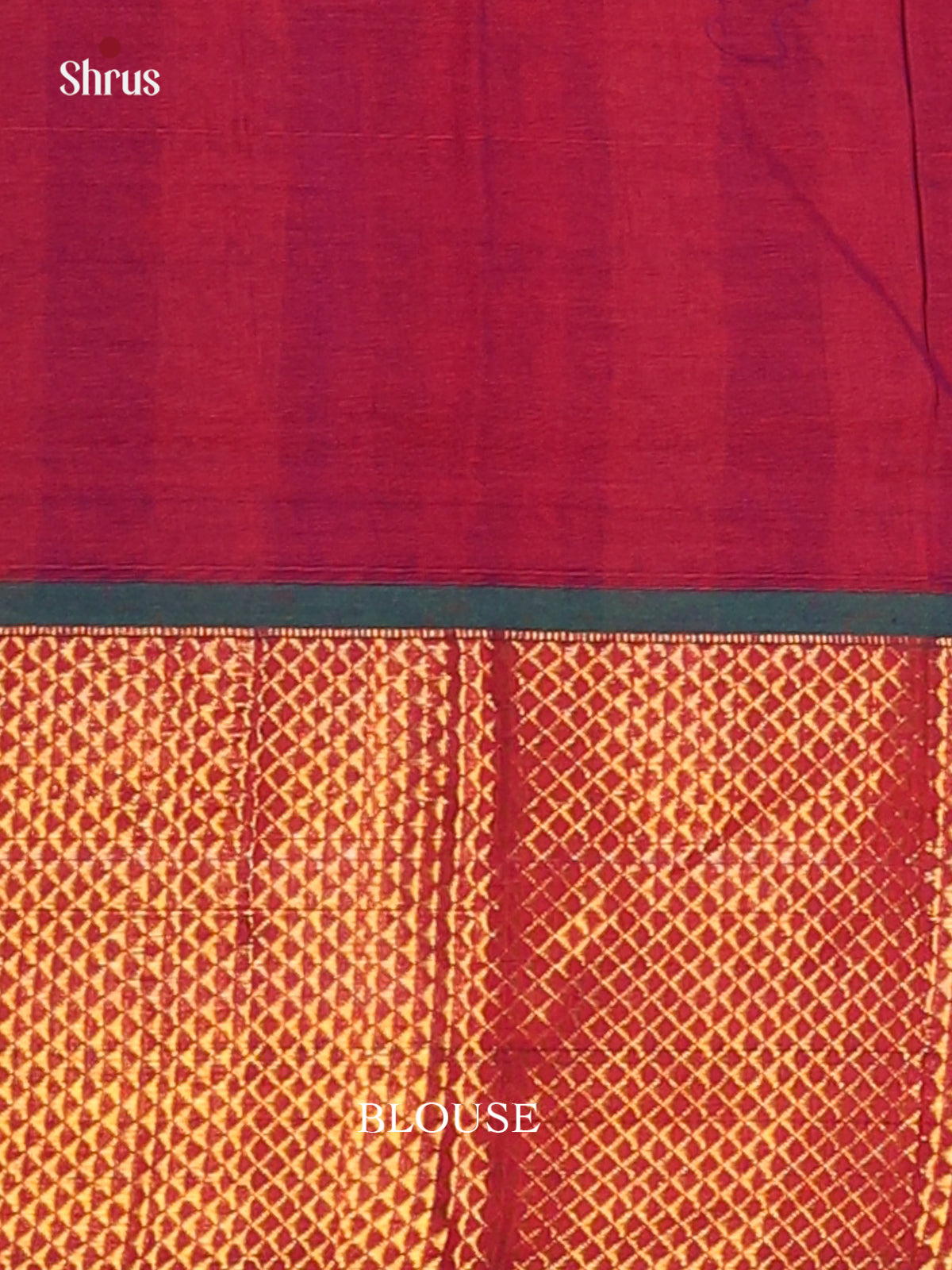 Maroon with Green - Narayanpet Cotton Saree - Shop on Shrus.com
