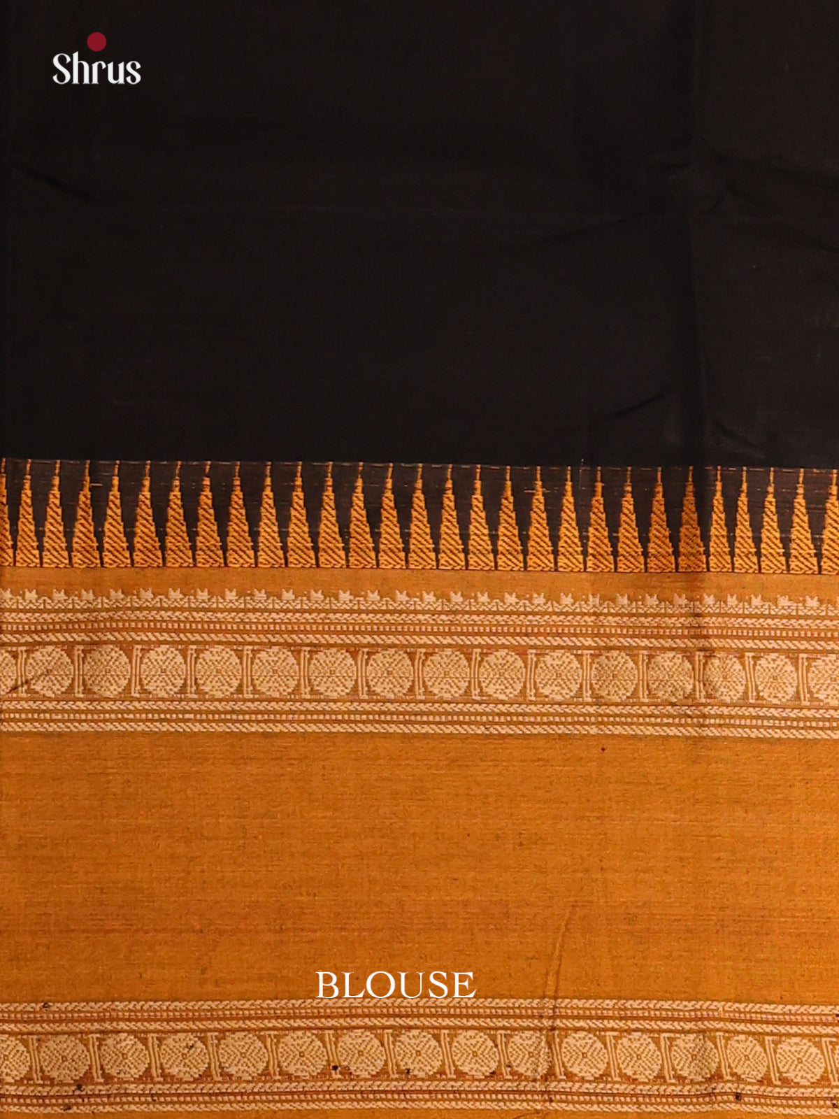 Black & Mustard - Narayanpet Cotton Saree - Shop on Shrus.com
