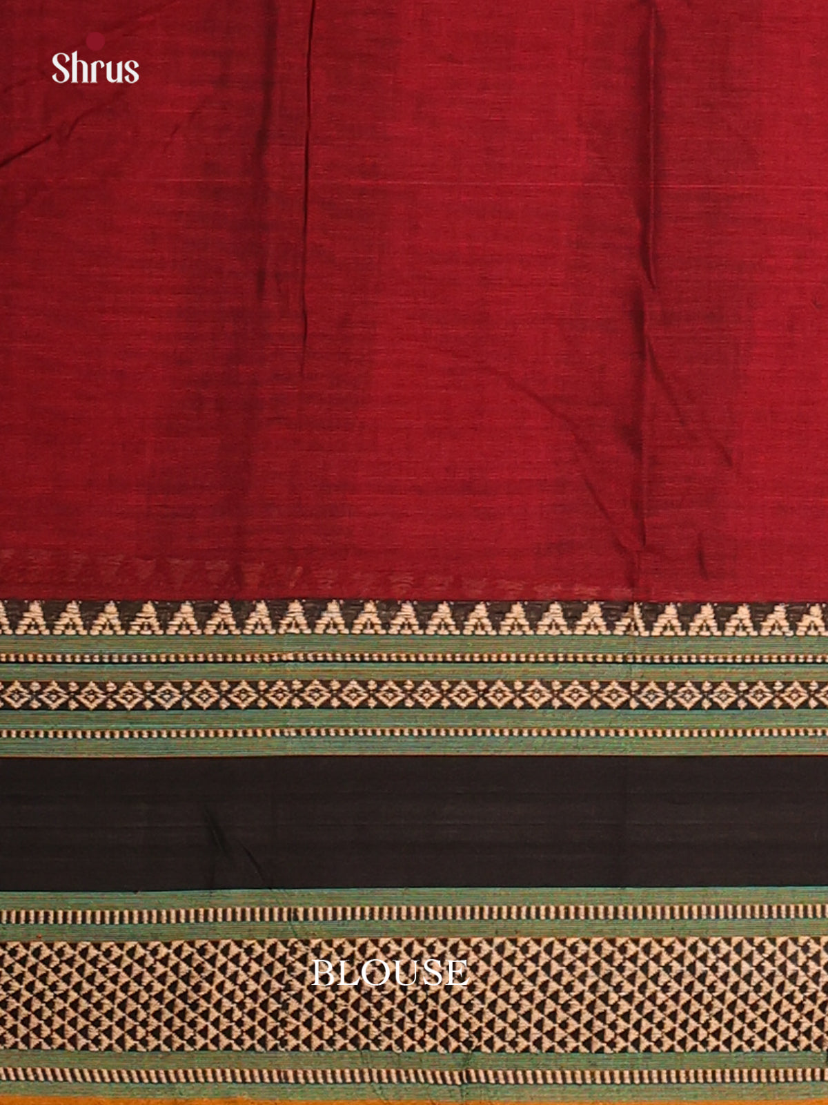 Maroon with  Mustard - Narayanpet Cotton Saree - Shop on Shrus.com