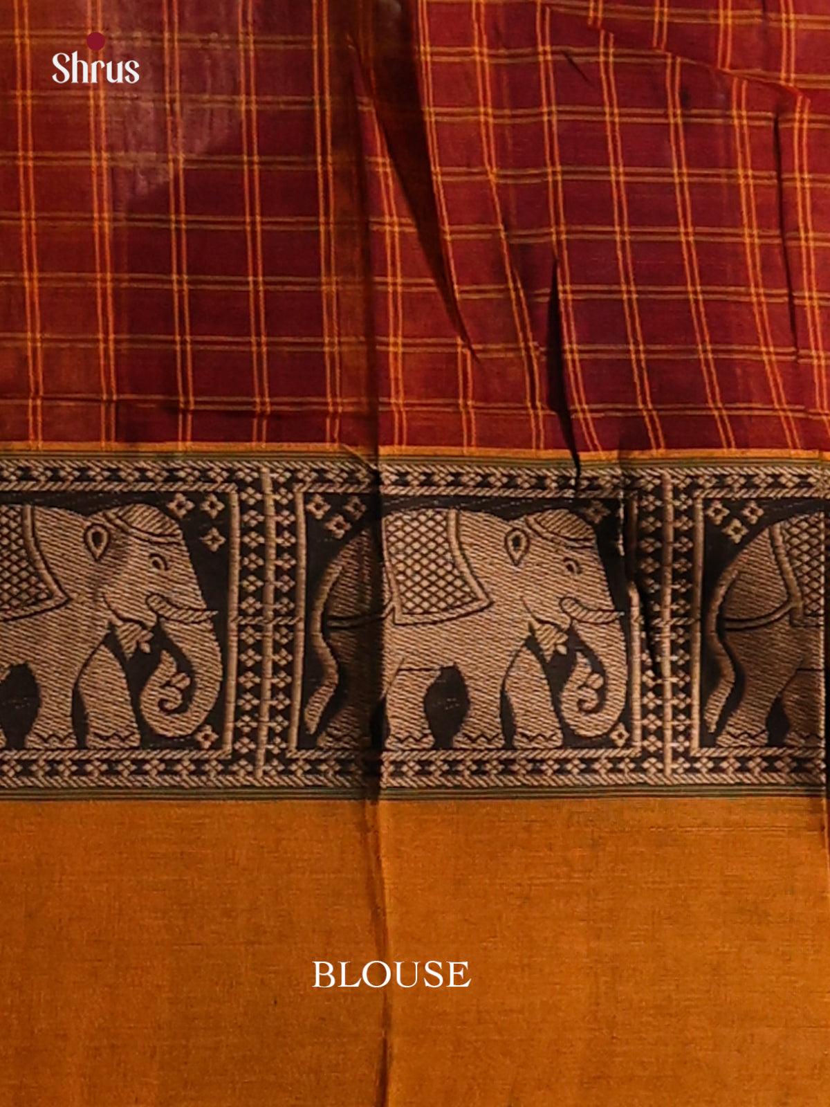 Maroon & Mustard - Narayanpet Cotton Saree - Shop on Shrus.com