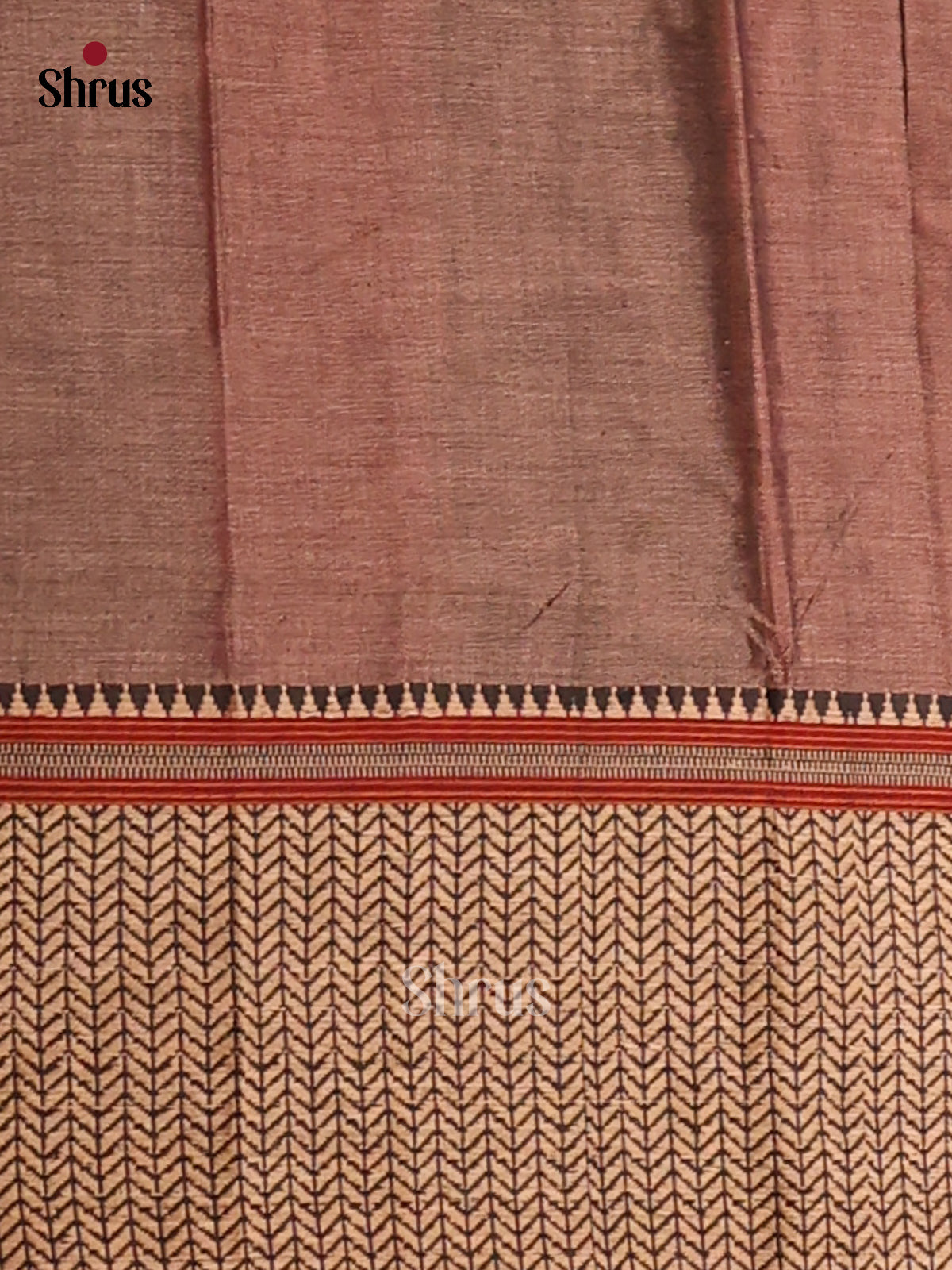 Grey with Maroon - Narayanpet Cotton Saree - Shop on Shrus.com