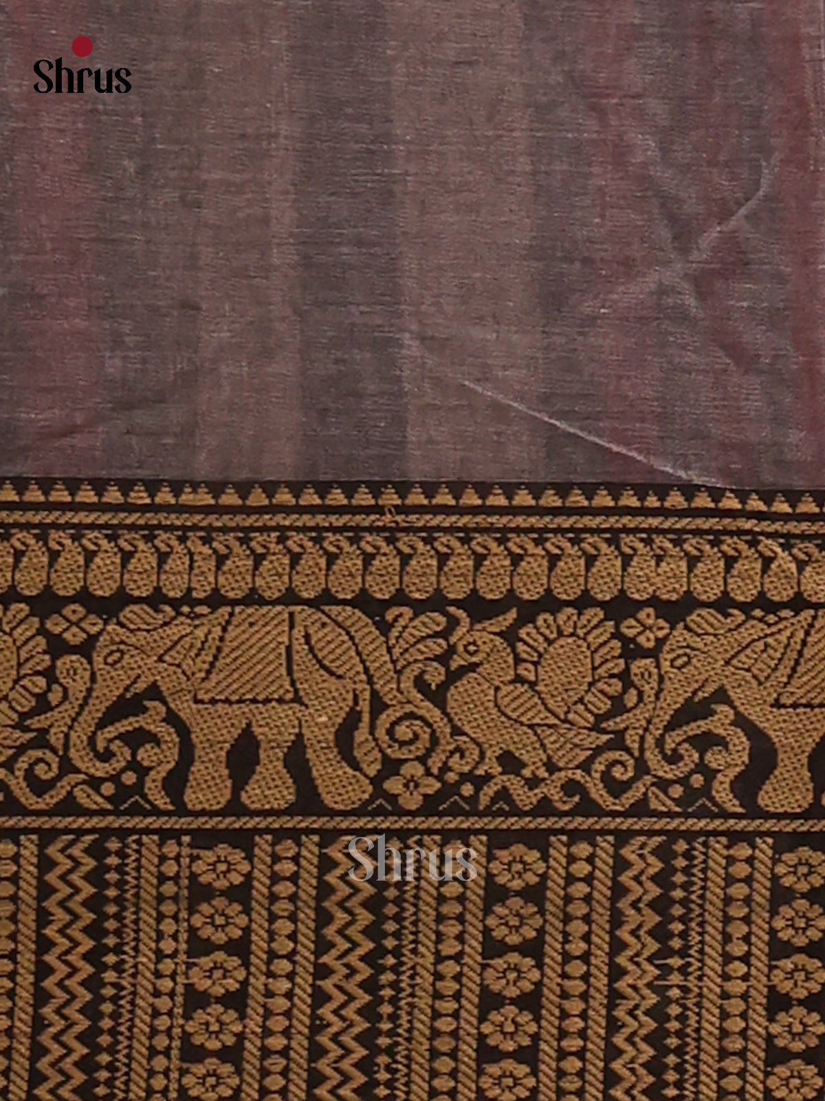 Grey & Red- Narayanpet Cotton Saree - Shop on Shrus.com