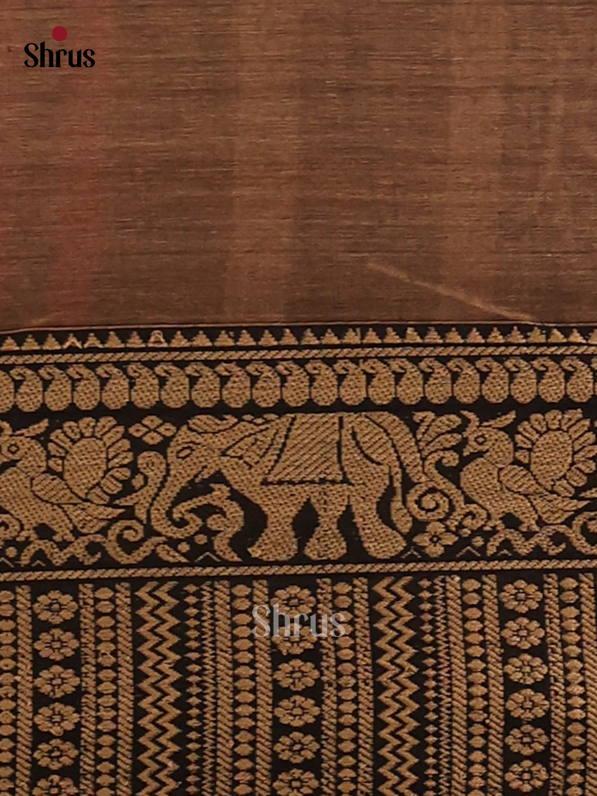 Grey with Black - Narayanpet Cotton Saree - Shop on Shrus.com