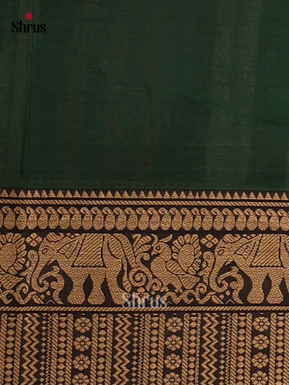 Green with Red - Narayanpet Cotton Saree - Shop on Shrus.com