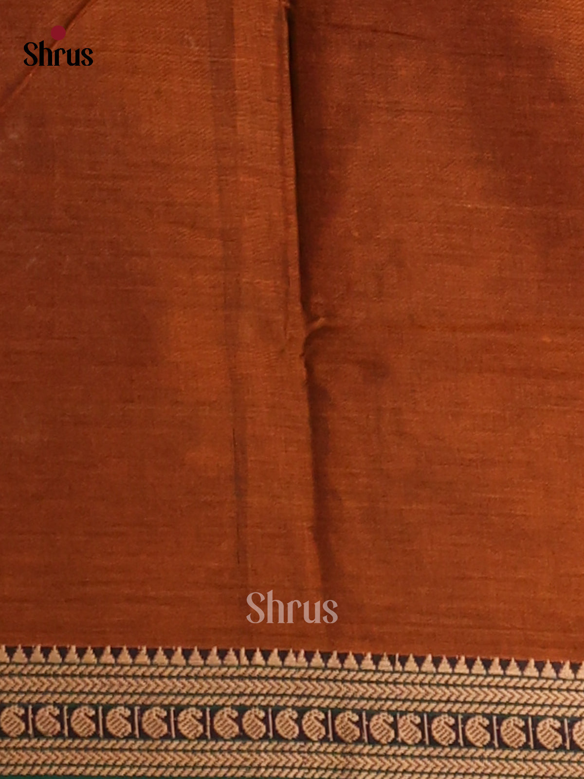 Dark Mustard with Green - Narayanpet Cotton Saree - Shop on Shrus.com