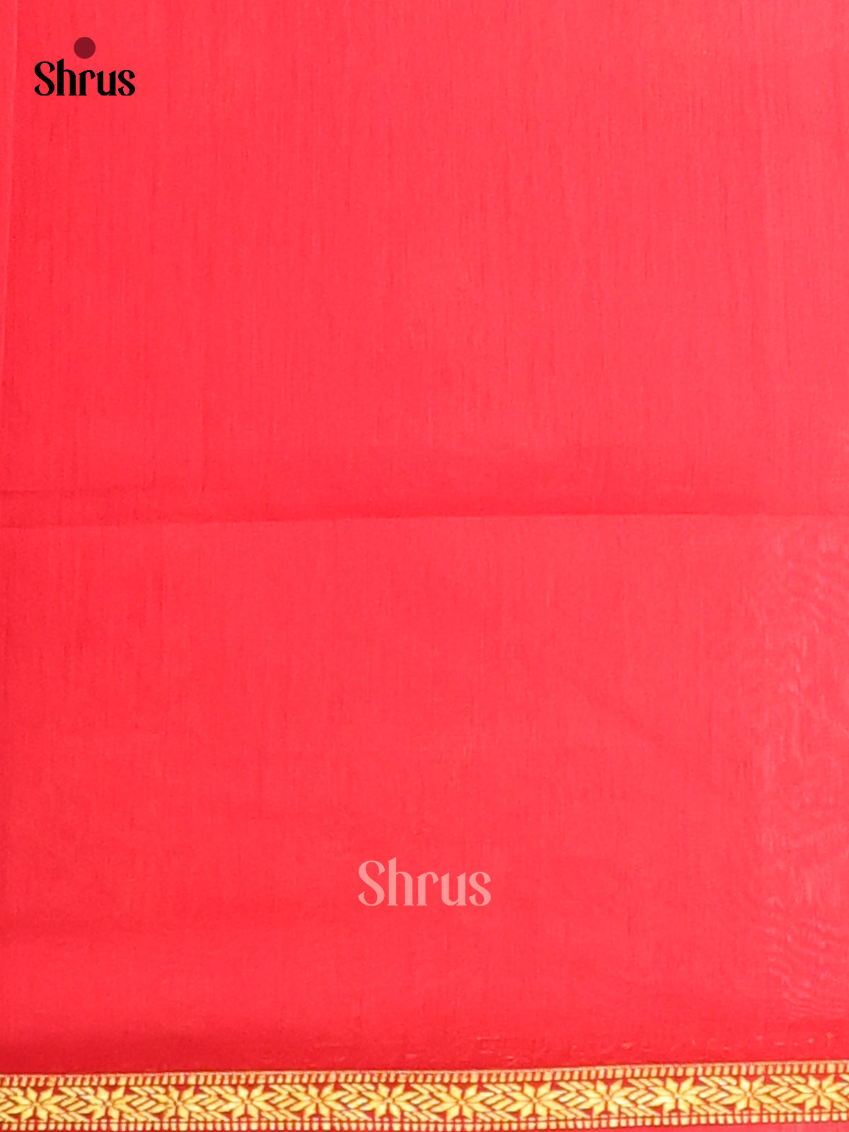 Peach with Red- Semi Maheshwari Saree - Shop on Shrus.com