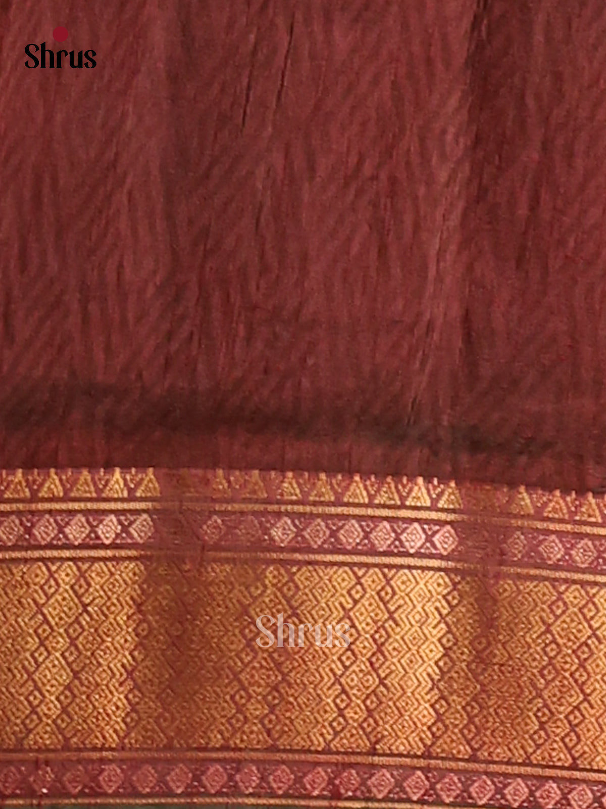 Green with brown- Semi Patola Saree - Shop on Shrus.com