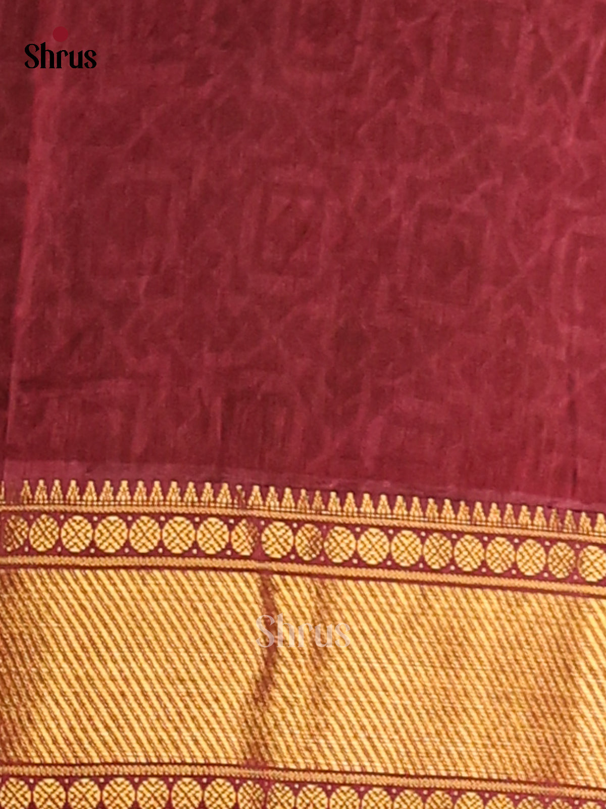 Black with Maroon- Semi Patola Saree - Shop on Shrus.com