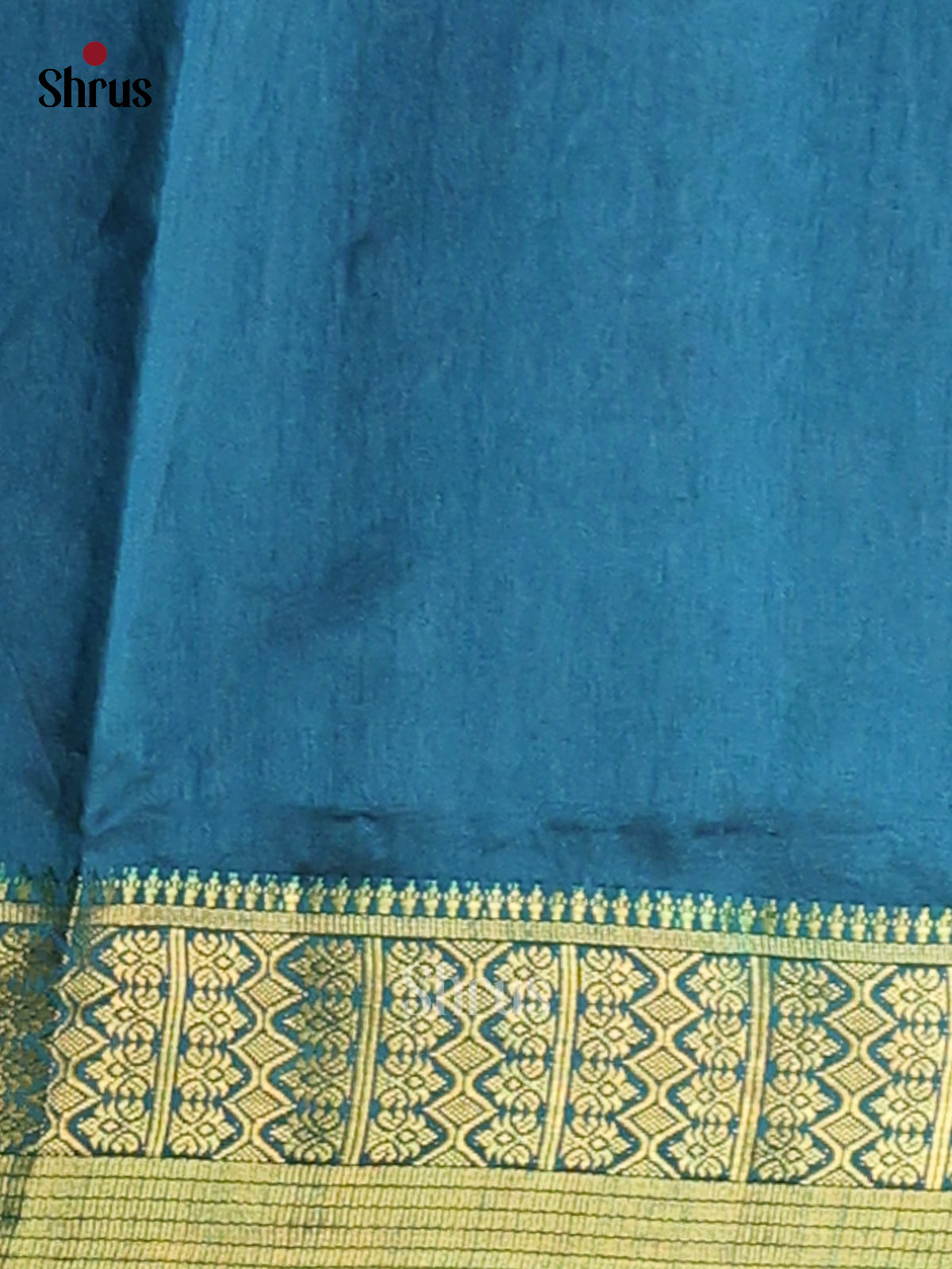Dark Green with Blue - Semi Patola Saree - Shop on Shrus.com