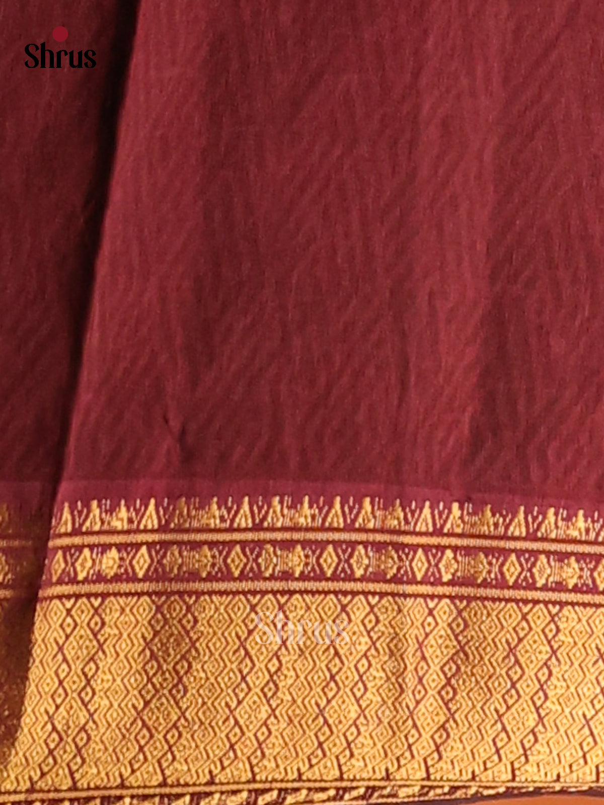 Grey & Maroon- Semi Patola Saree - Shop on Shrus.com