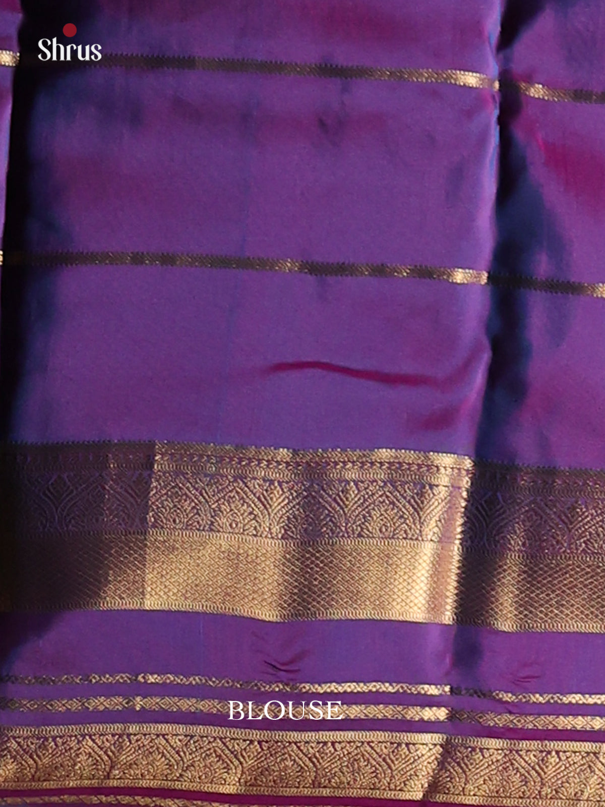 Green & Purple- Kanchipuram-halfpure Saree - Shop on Shrus.com