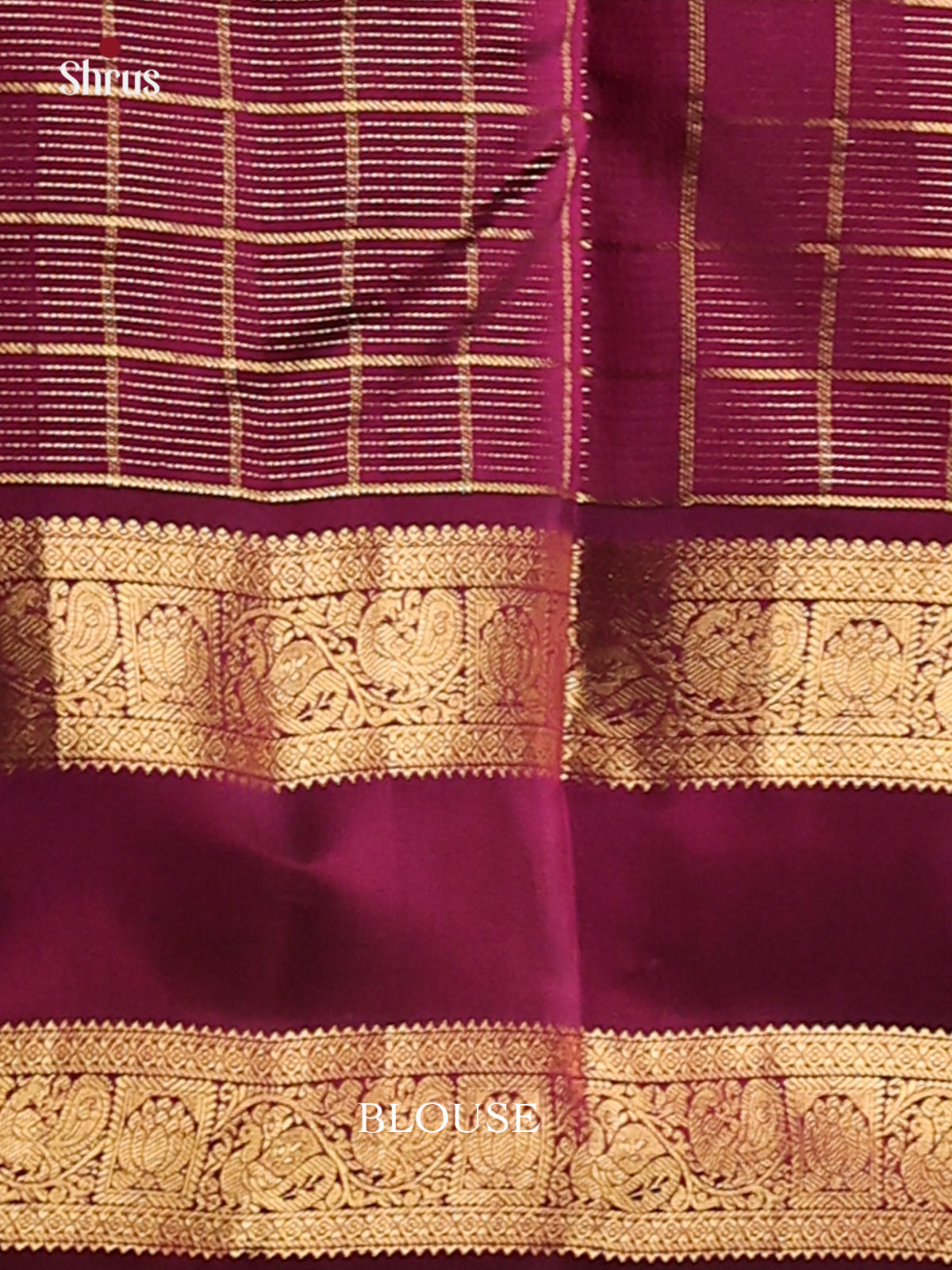 Orange & Purple - Kanchipuram-halfpure Saree - Shop on Shrus.com