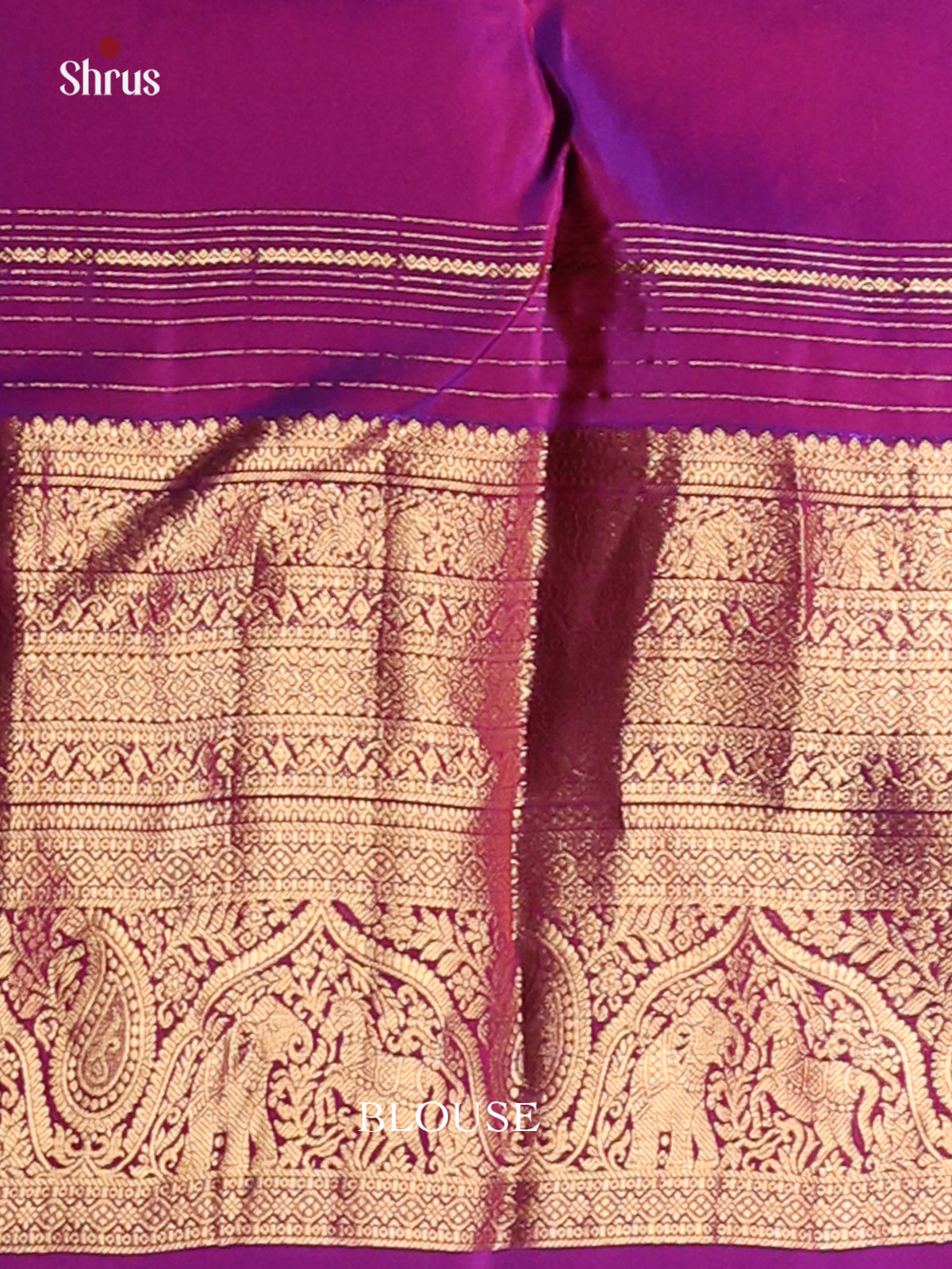 Orange & Purple - Kanchipuram-halfpure Saree - Shop on Shrus.com