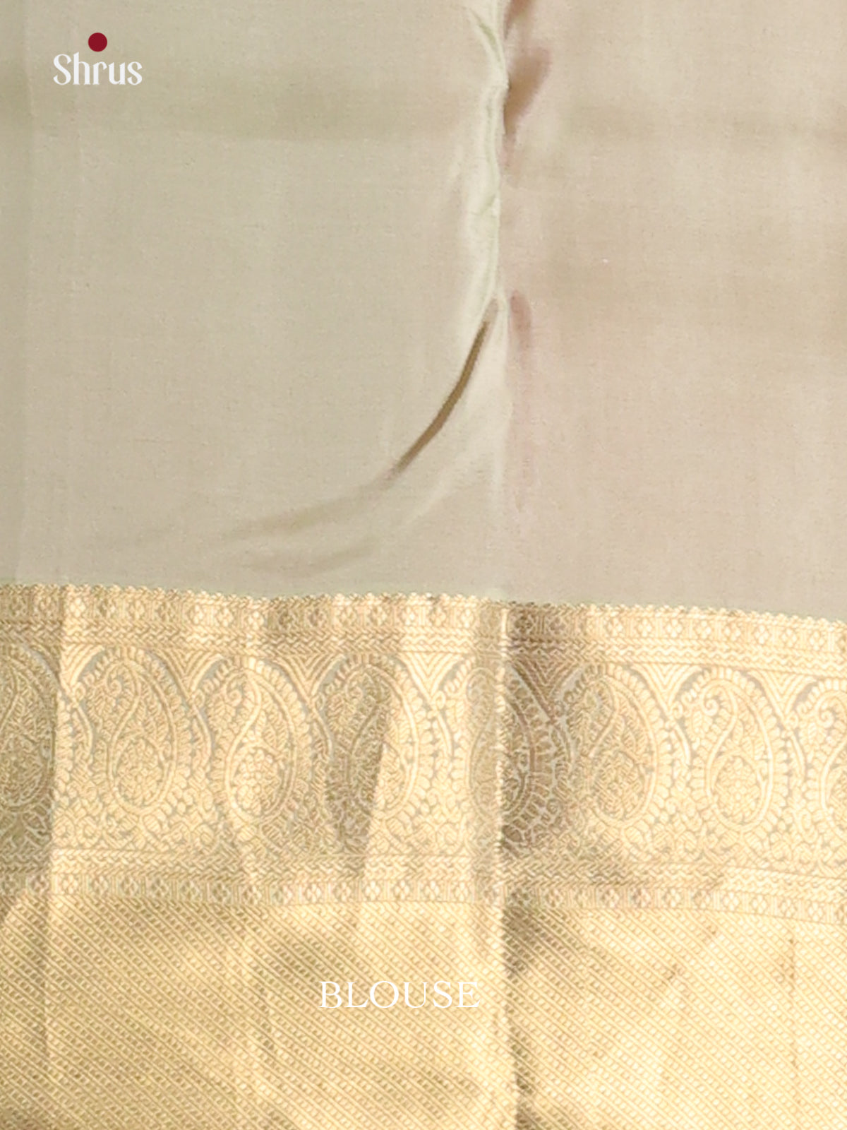 Green & Cream- Kanchipuram-halfpure Saree - Shop on Shrus.com
