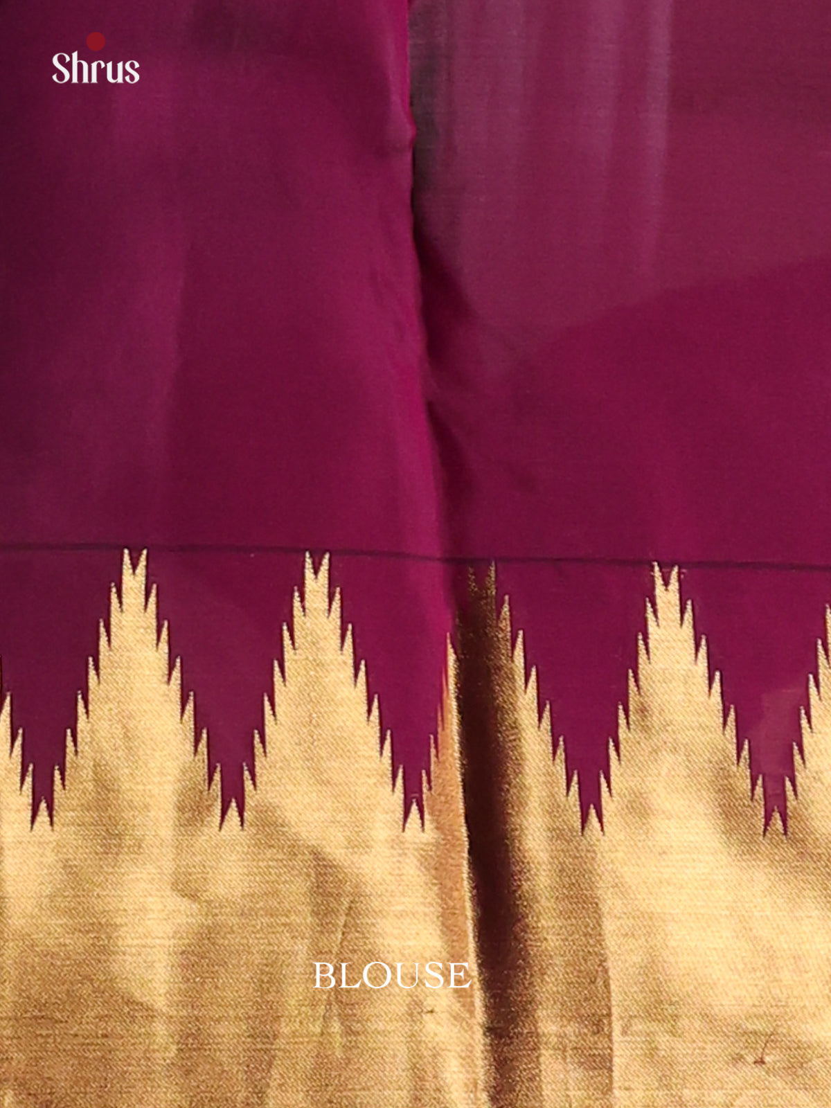 Dusty Pink & Maroon- Kanchipuram-halfpure Saree - Shop on Shrus.com