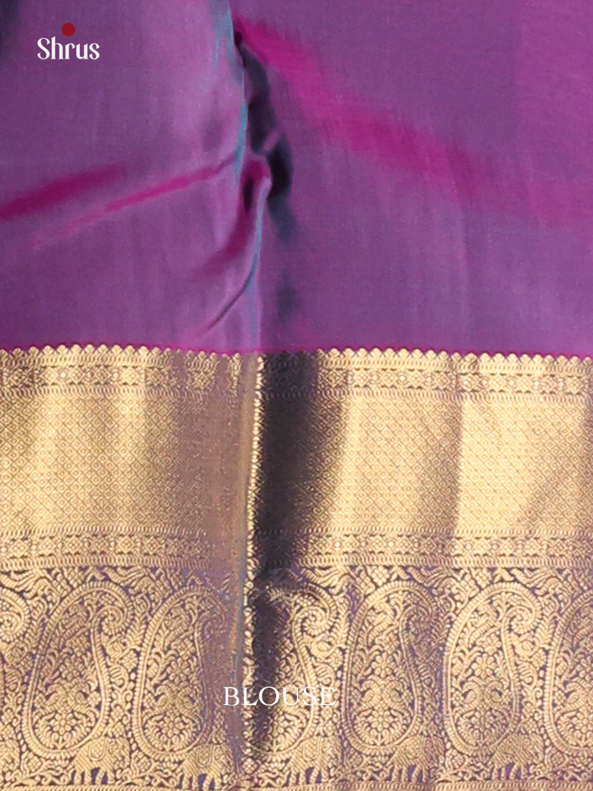 Teal & Purple - Kanchipuram-halfpure Saree - Shop on Shrus.com
