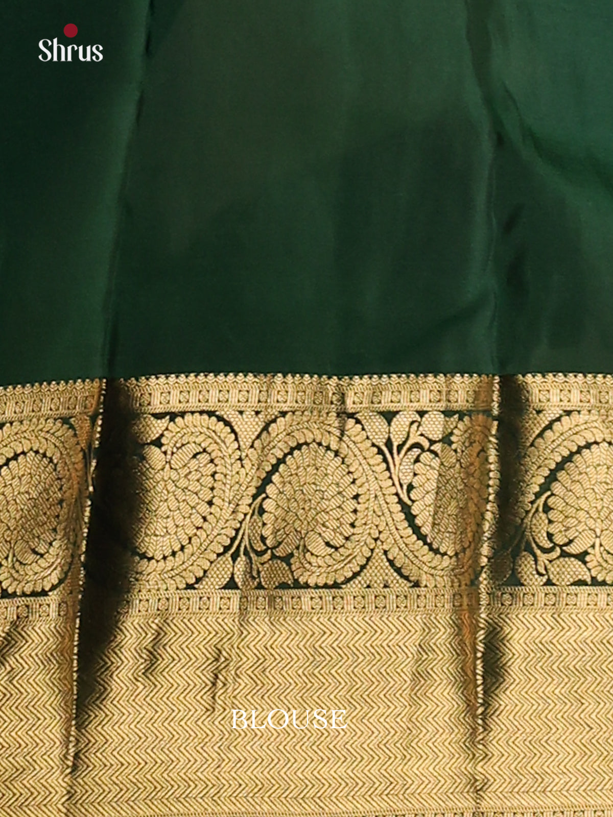 Mehandi & Green - Kanchipuram-halfpure Saree - Shop on Shrus.com