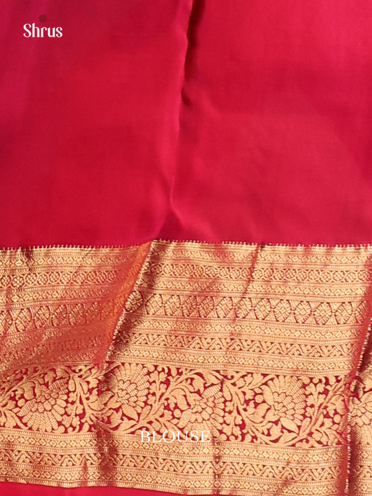 Orange & Red - Kanchipuram-halfpure Saree - Shop on Shrus.com