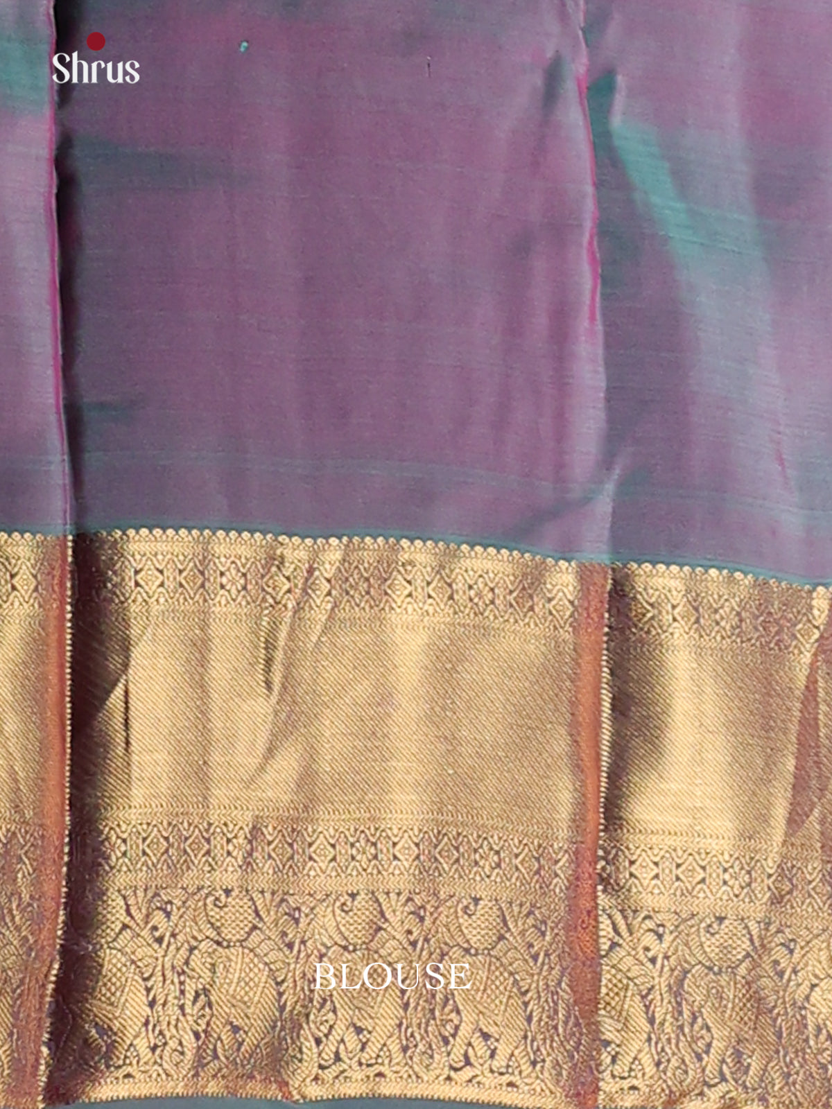 Pink & Double Shaded Purple - Kanchipuram-halfpure Saree - Shop on Shrus.com
