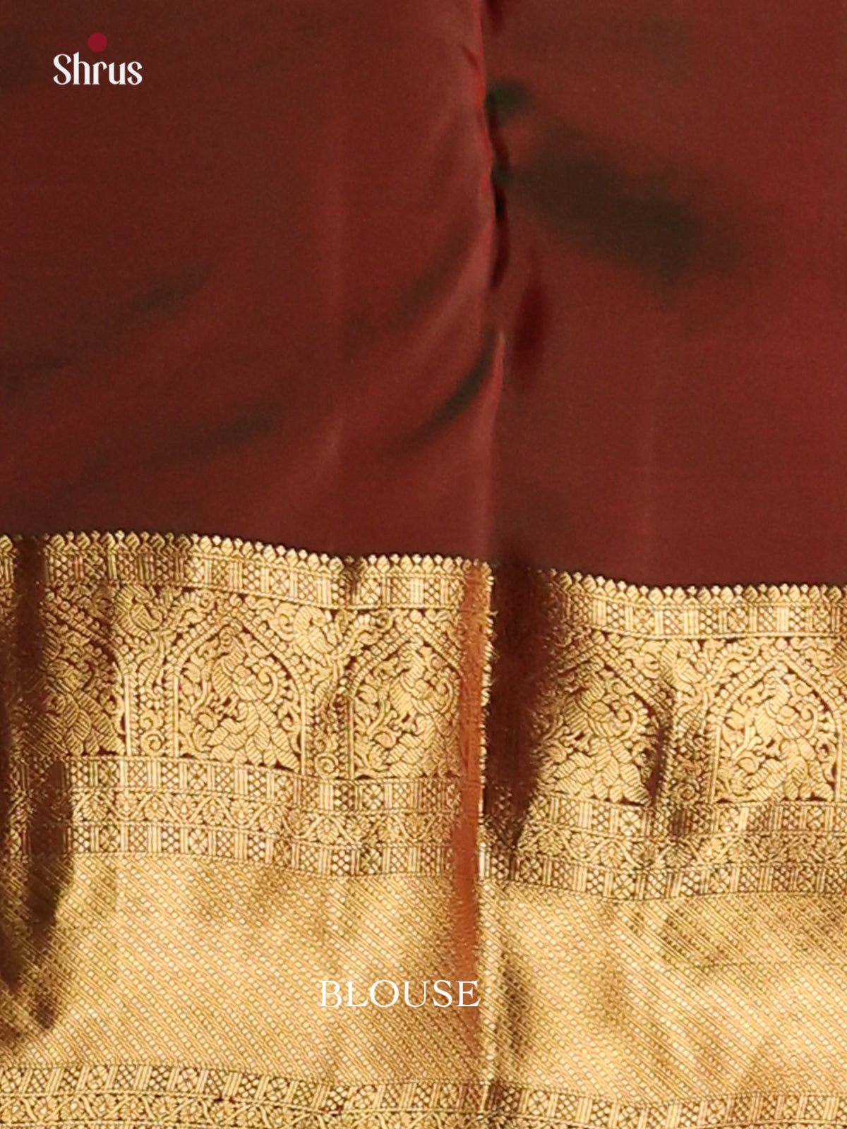 Orange & Brown - Kanchipuram-halfpure Saree - Shop on Shrus.com