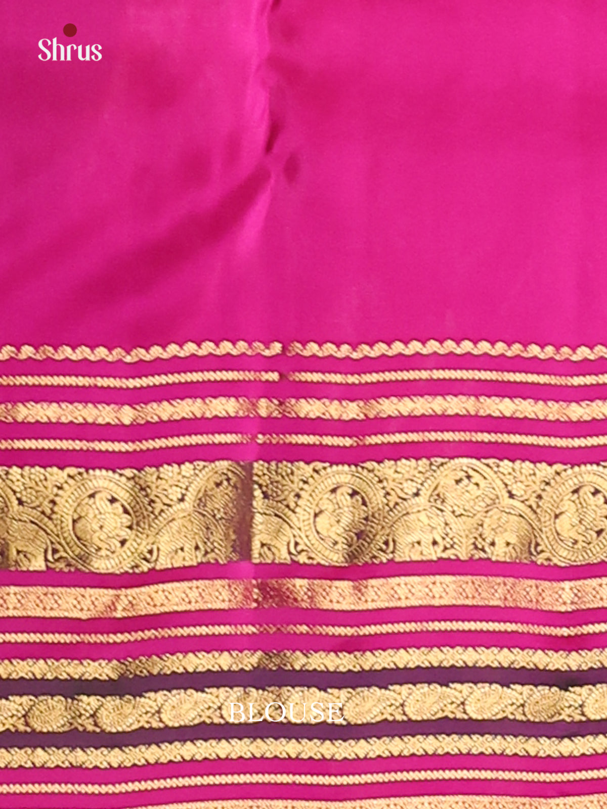 Orange & Pink - Kanchipuram-halfpure Saree - Shop on Shrus.com