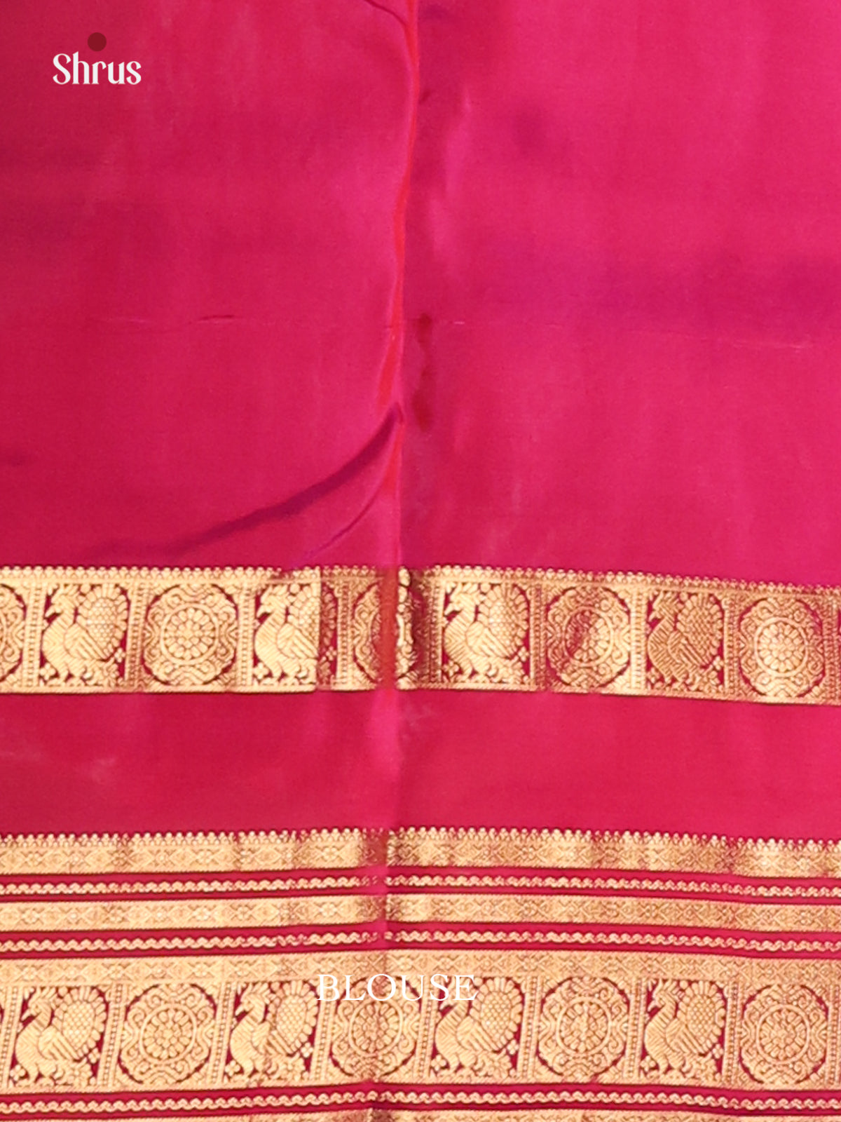 Mehandi Green & Majenta - Kanchipuram-halfpure Saree - Shop on Shrus.com