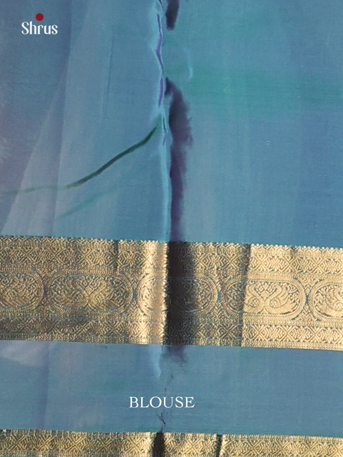 Blue & Teal - Kanchipuram-halfpure Saree - Shop on Shrus.com