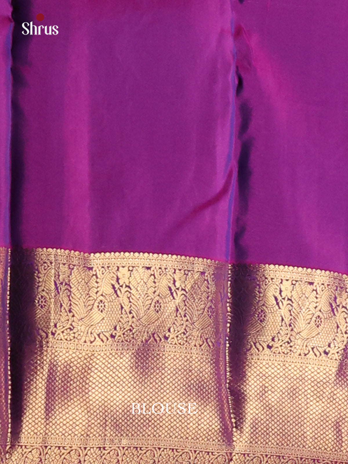 Blue & Purple - Kanchipuram-halfpure Saree - Shop on Shrus.com