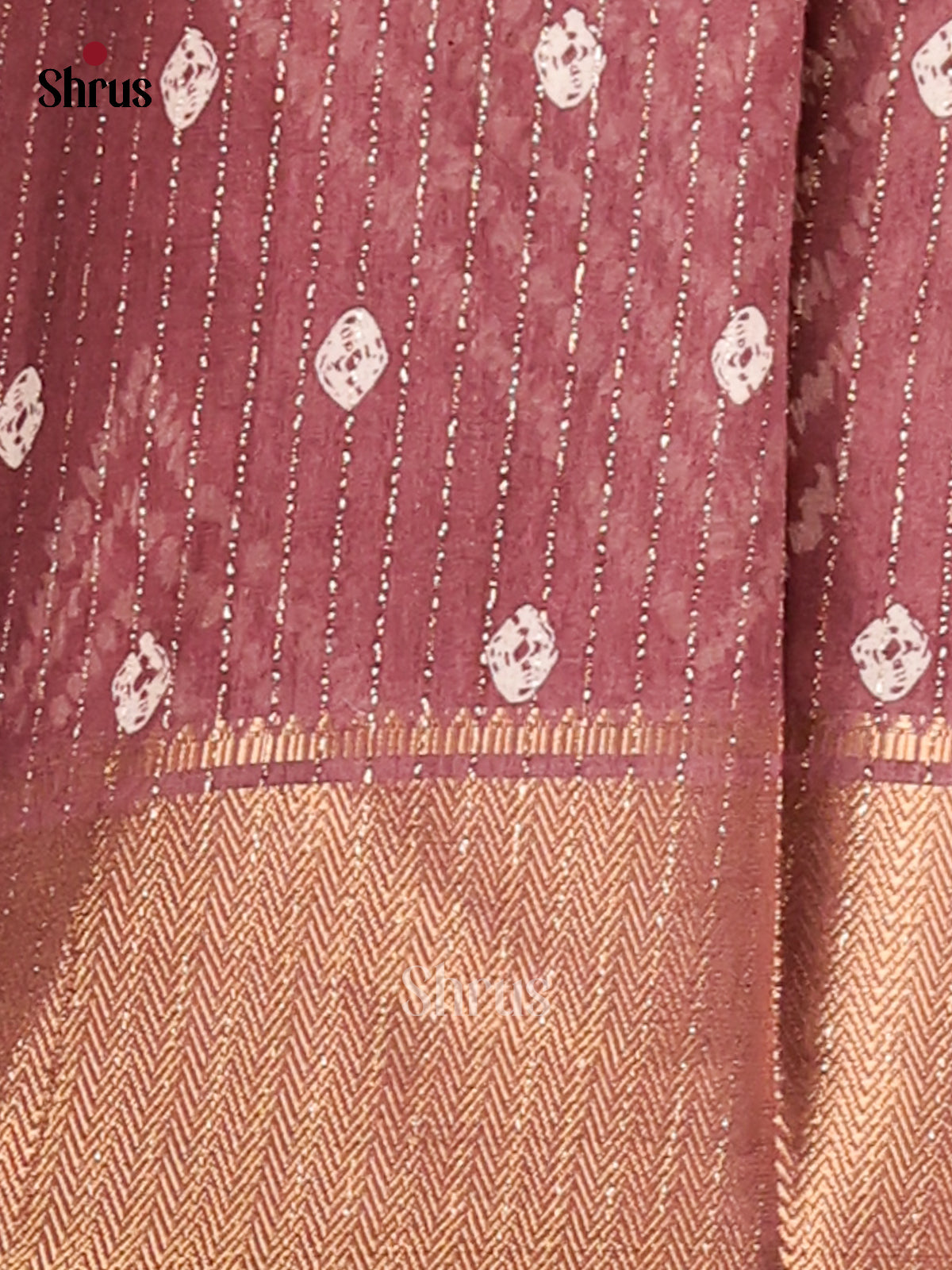 Brown - Semi Crepe Saree - Shop on Shrus.com