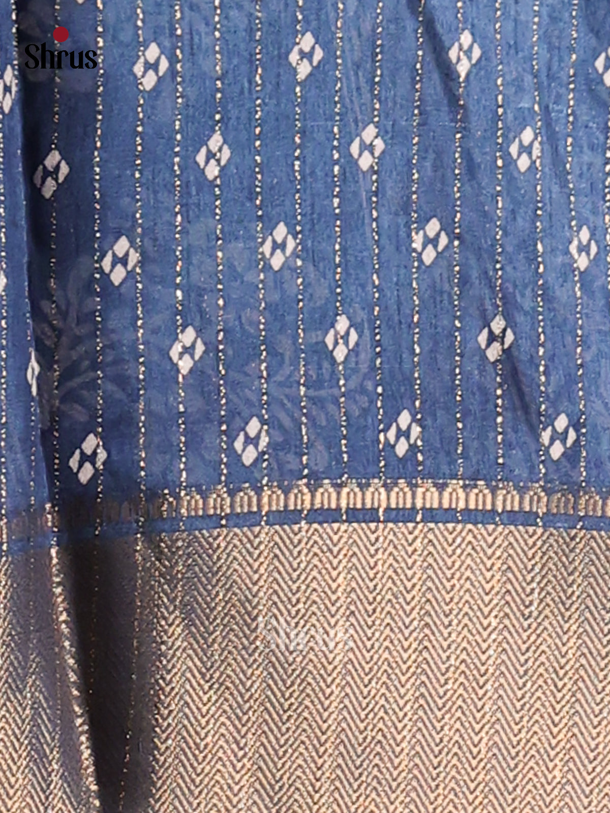 Blue - Semi Crepe Saree - Shop on Shrus.com