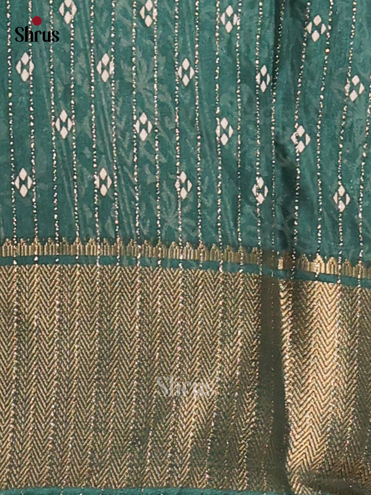 Green- Semi Crepe Saree - Shop on Shrus.com