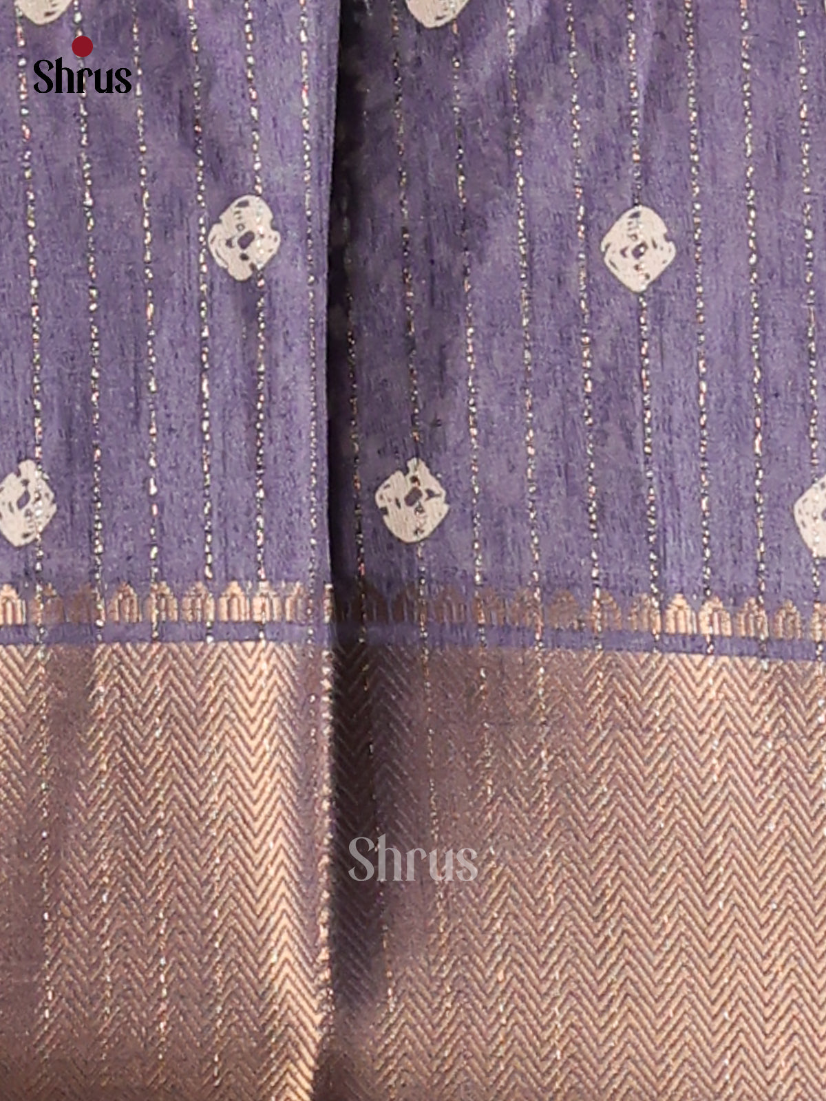 Blue- Semi Crepe Saree - Shop on Shrus.com