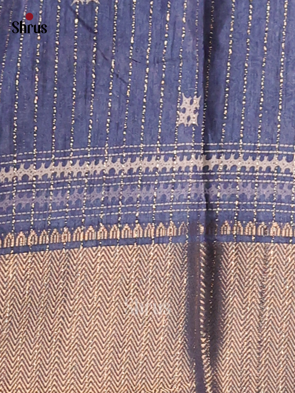 Blue - Semi Crepe Saree - Shop on Shrus.com