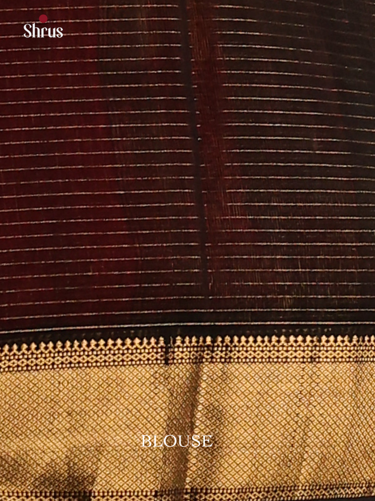 Red with Brown - Maheshwari silkcotton Saree - Shop on Shrus.com
