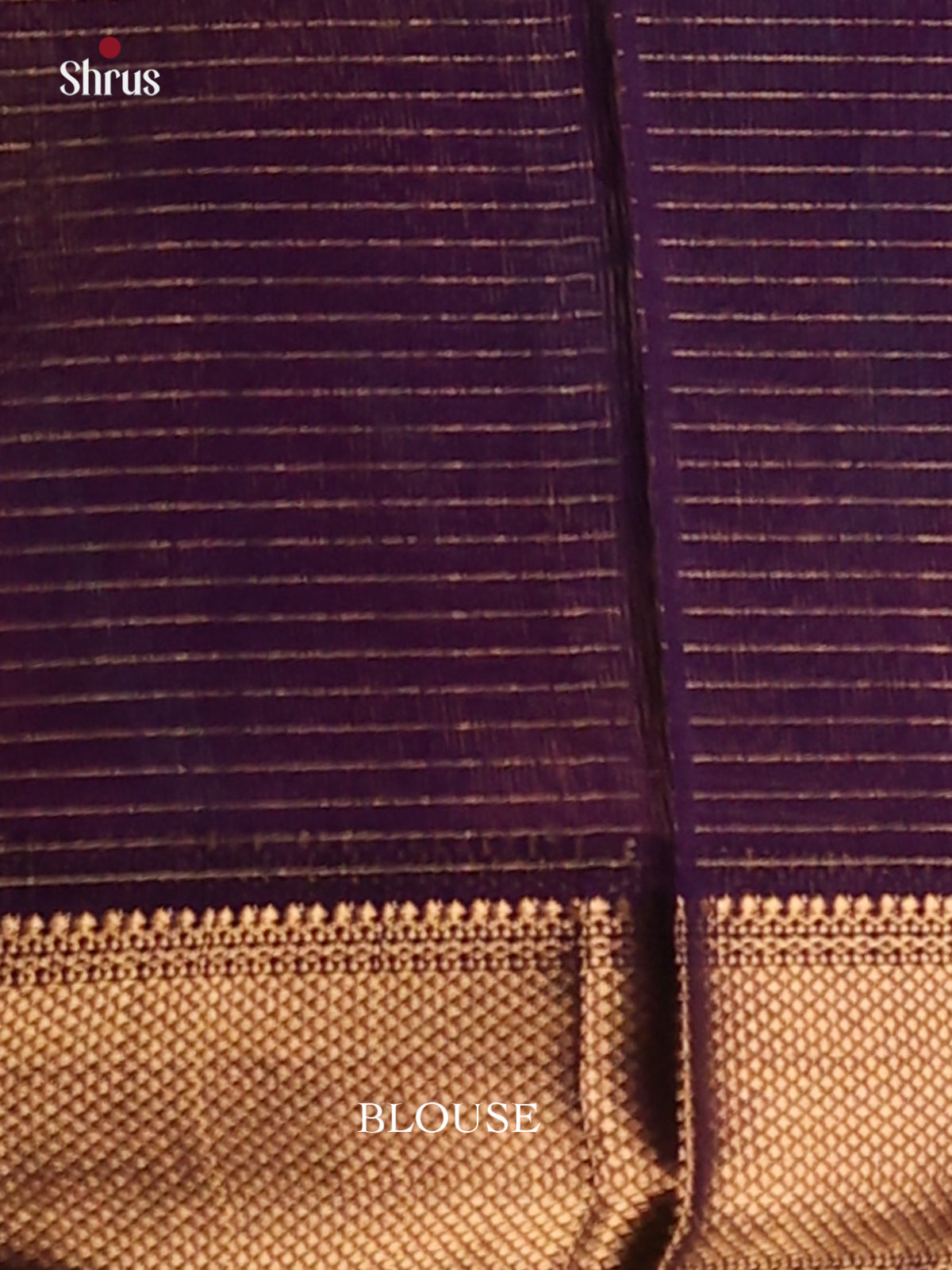 Purple with Violet- Maheshwari silkcotton Saree - Shop on Shrus.com