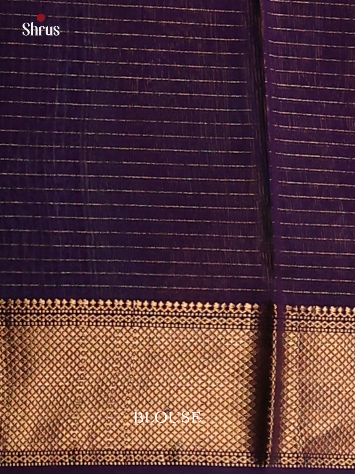 Blue with Violet- Maheshwari silkcotton Saree - Shop on Shrus.com