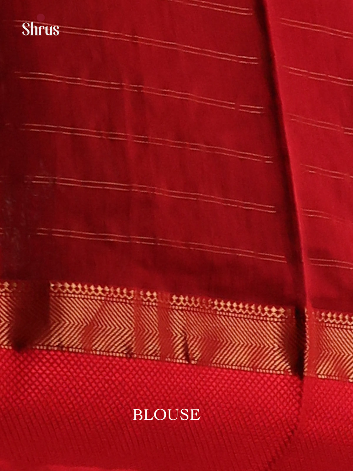 Green with Red- Maheshwari silkcotton Saree - Shop on Shrus.com