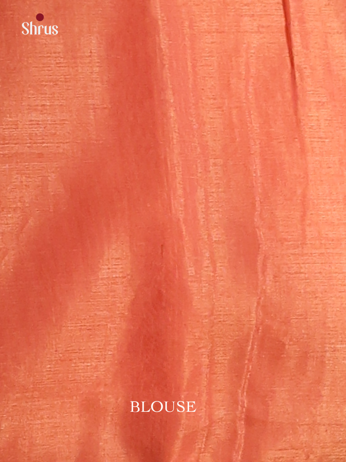 Orangish Peach(Single tone)- Maheshwari silkcotton Saree - Shop on Shrus.com