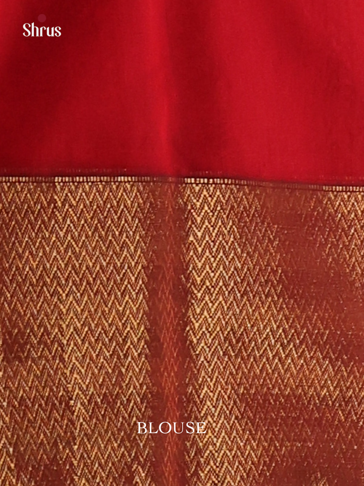 Red with Maroon - Maheshwari silkcotton Saree - Shop on Shrus.com