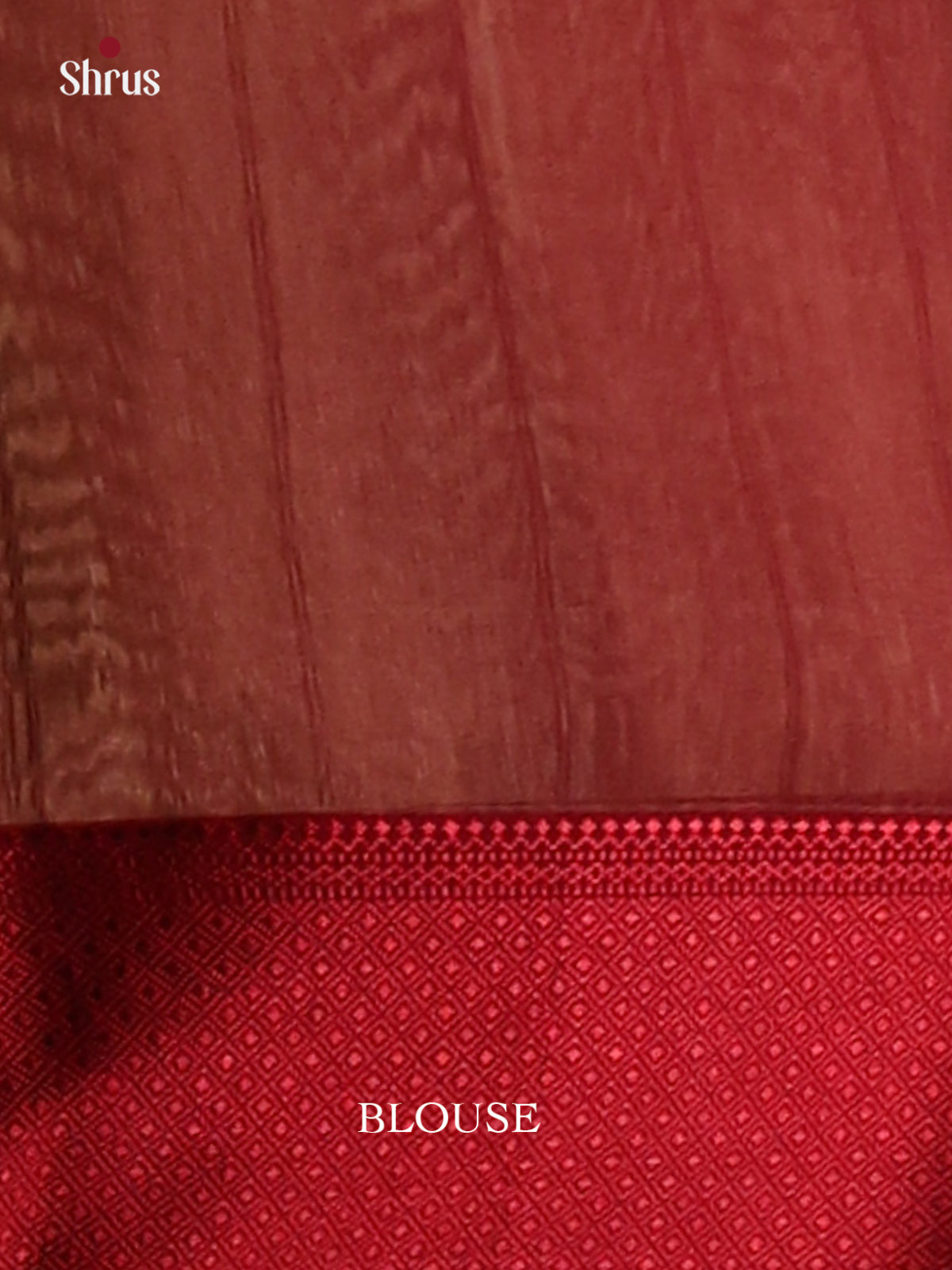 Beige with Red - Maheshwari silkcotton Saree - Shop on Shrus.com